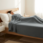 Plush Fleece Throw Blanket with Sherpa Lining