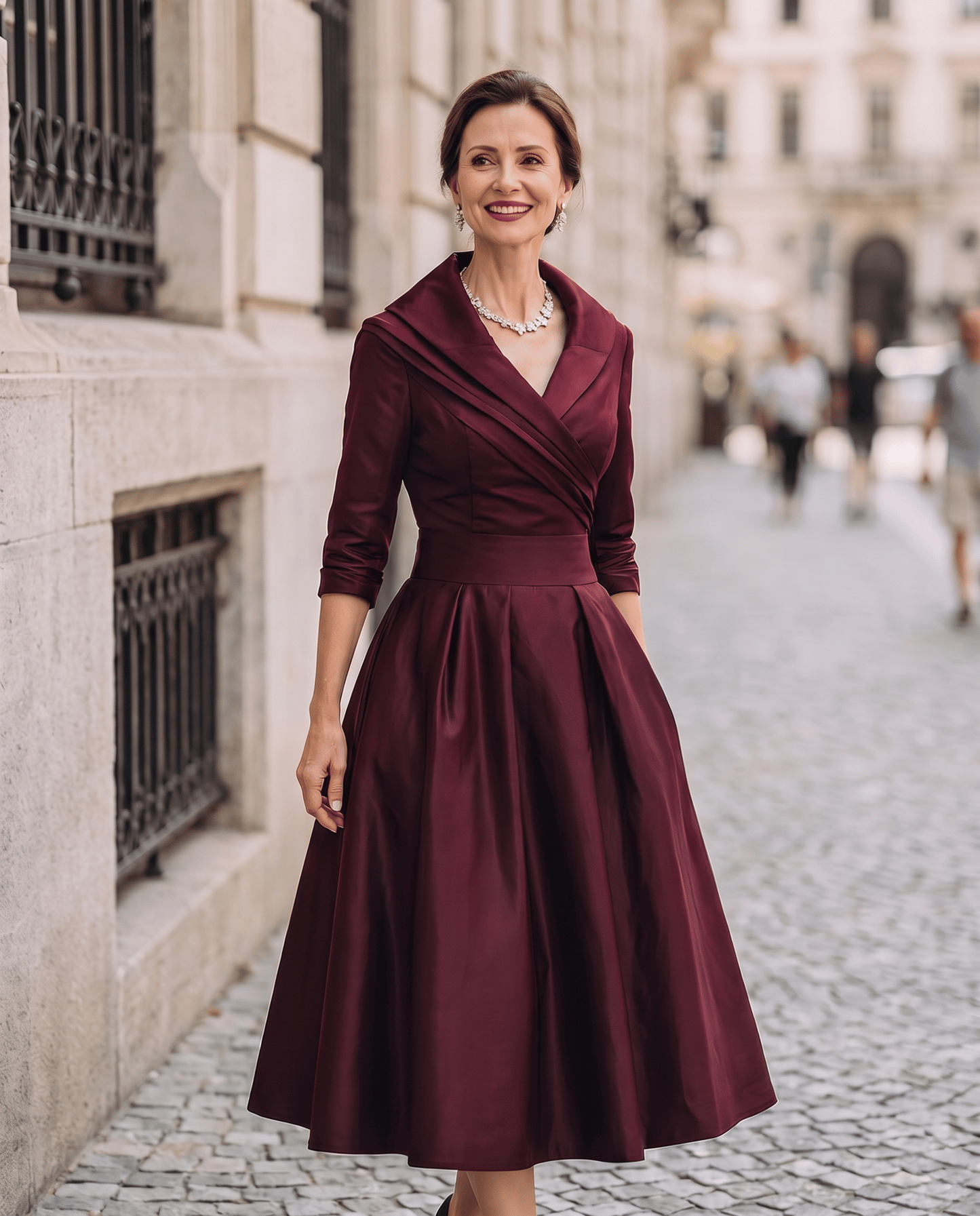 Karen | Women's Wrap Midi Wedding Guest Dress