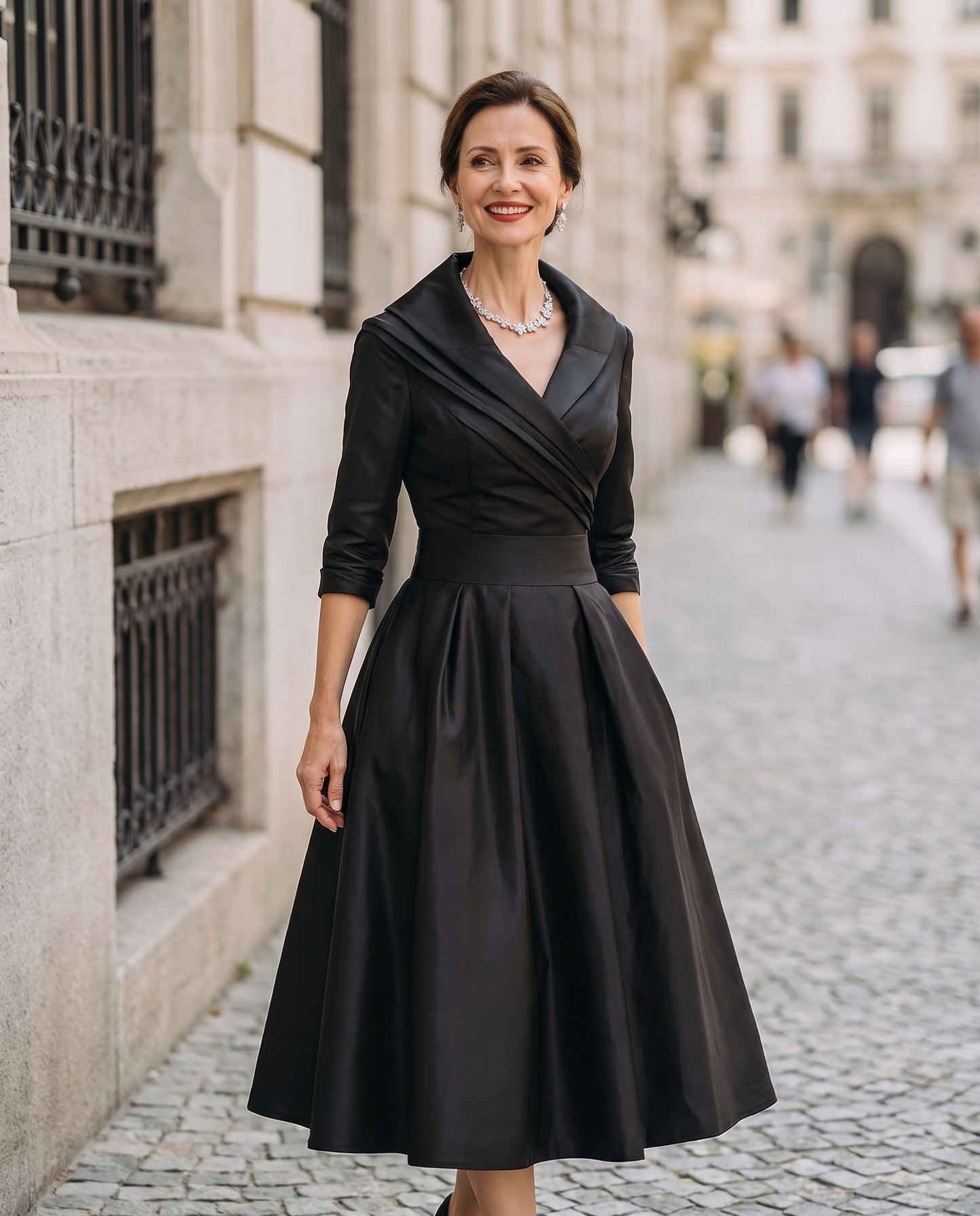 Karen | Women's Wrap Midi Wedding Guest Dress