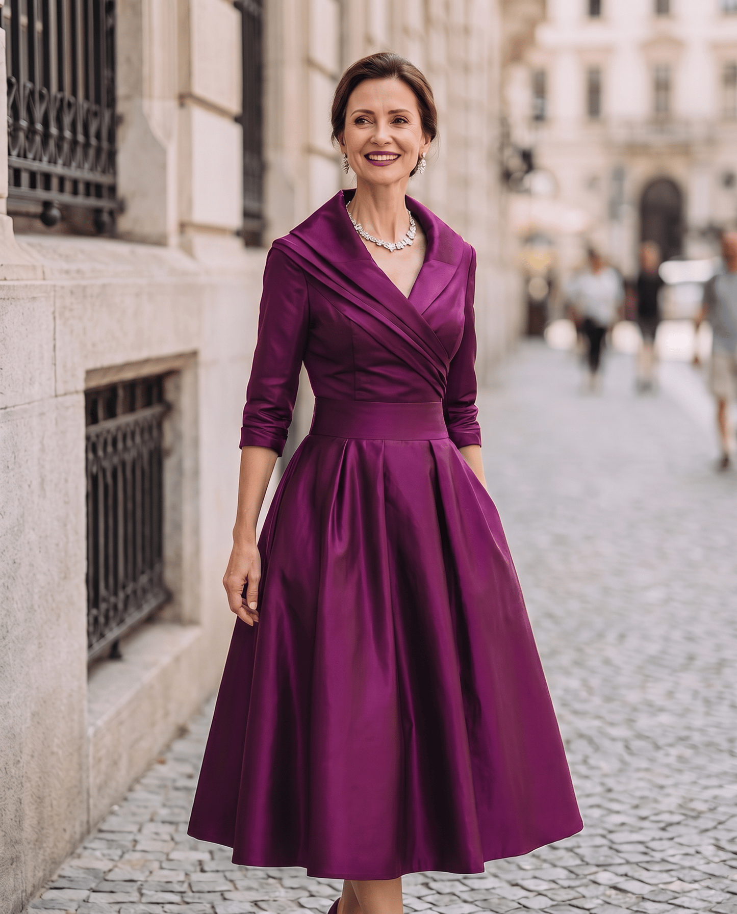 Karen | Women's Wrap Midi Wedding Guest Dress