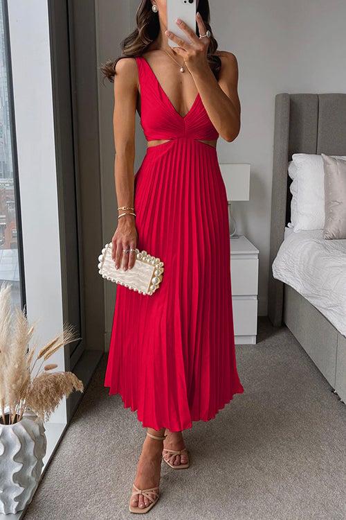 Chloe | Women's Pleated Maxi Wedding Guest Dress