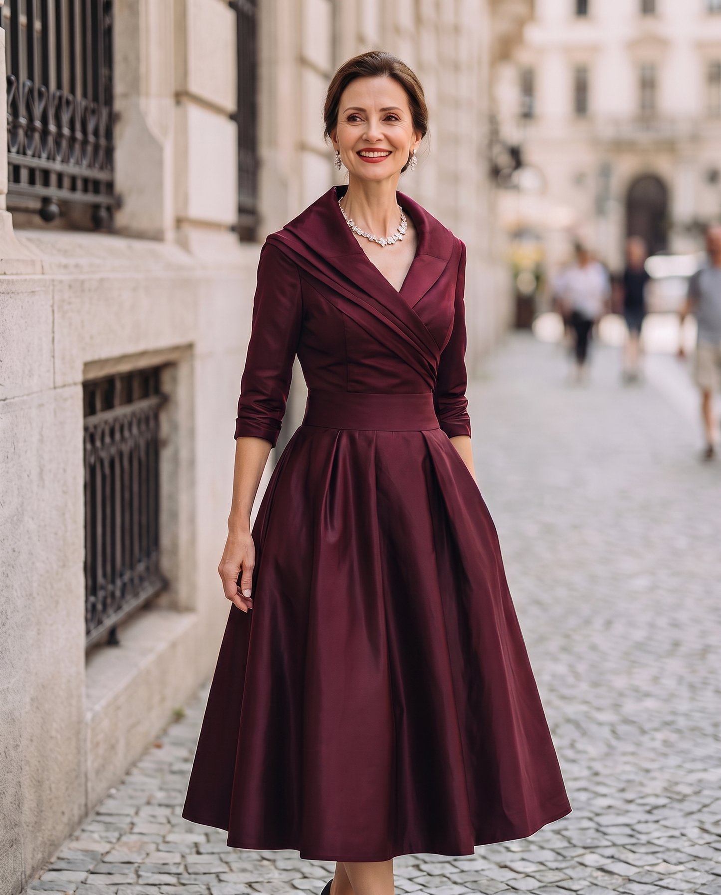 Karen | Women's Wrap Midi Wedding Guest Dress