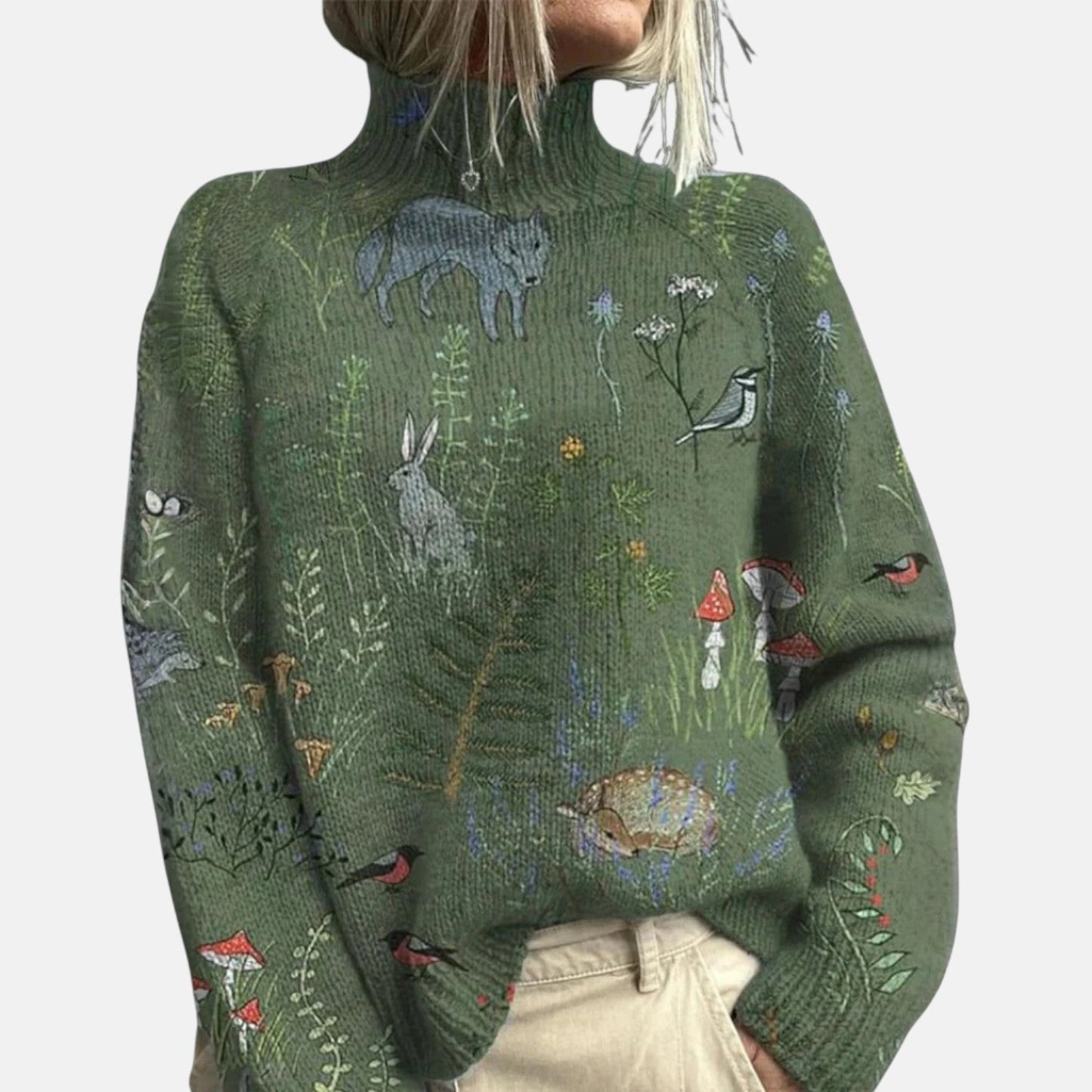 Grace | Women's Patterned Turtleneck Sweater