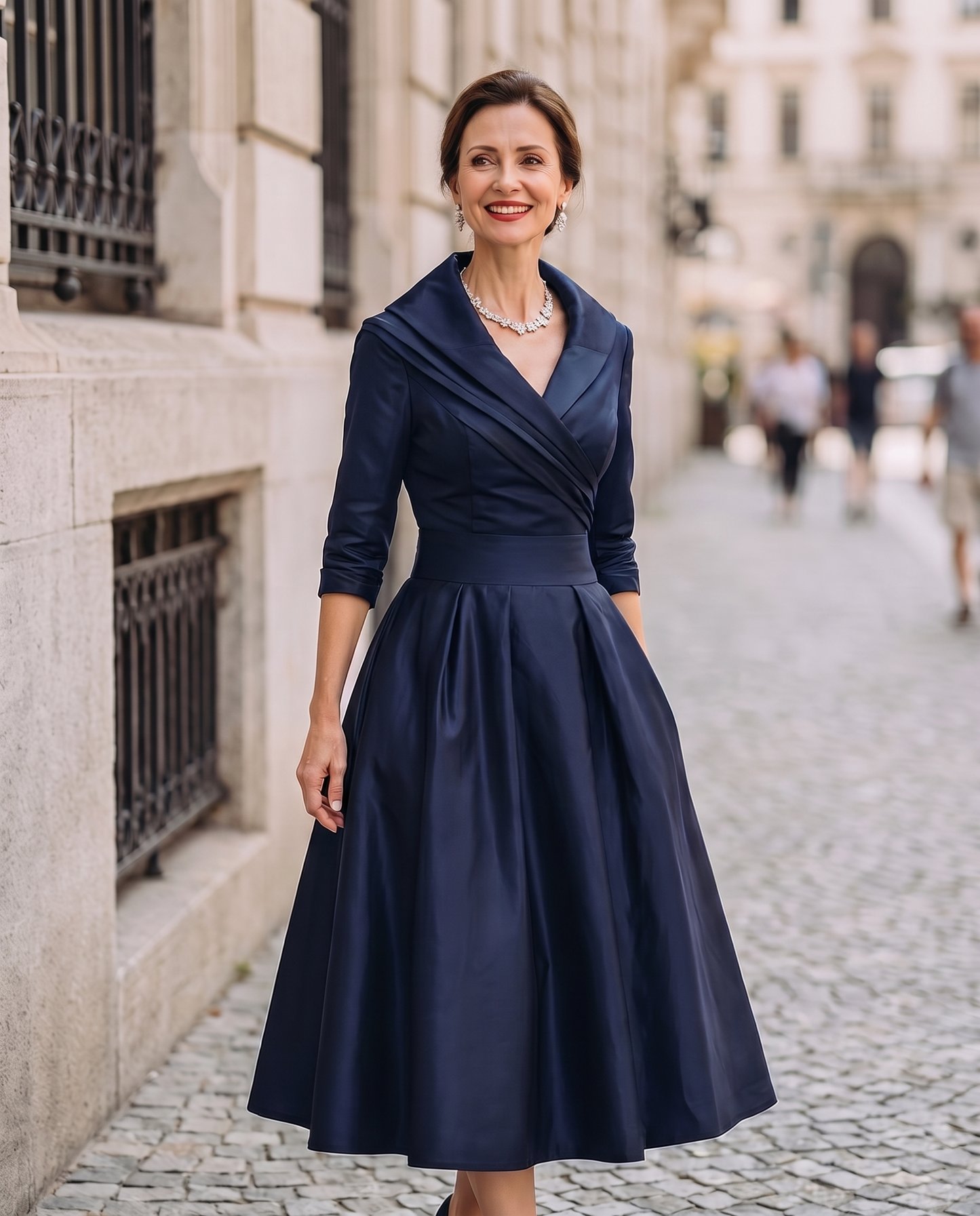 Karen | Women's Wrap Midi Wedding Guest Dress
