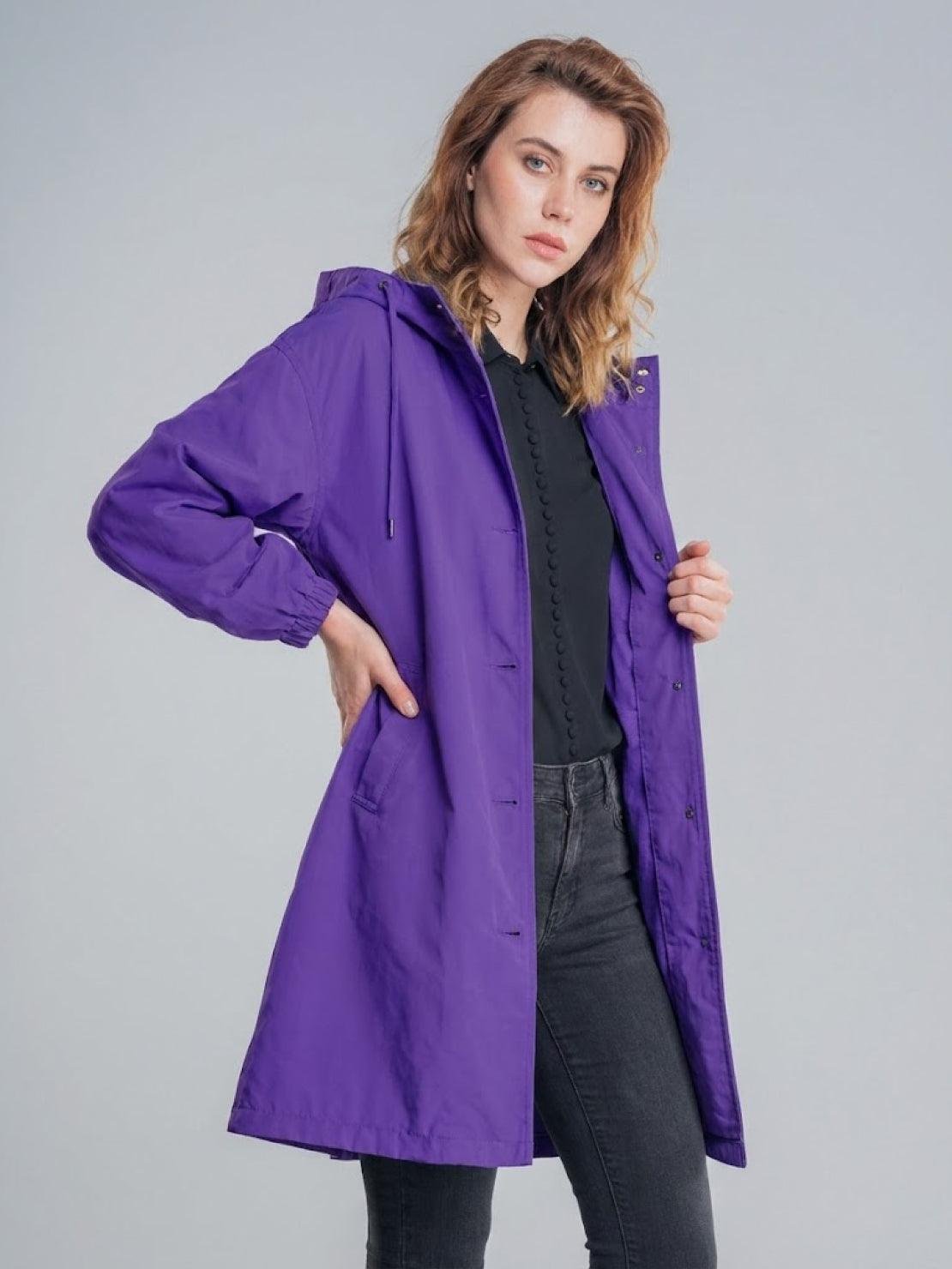 Ava | Women's Hooded Long Lightweight Jacket