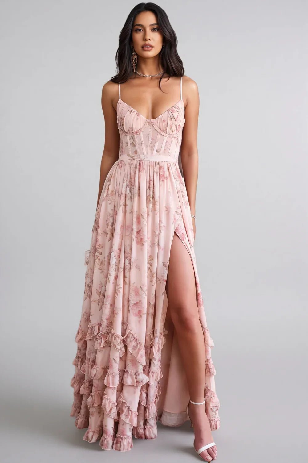 Summer | Women's Floral Ruffled Maxi Dress