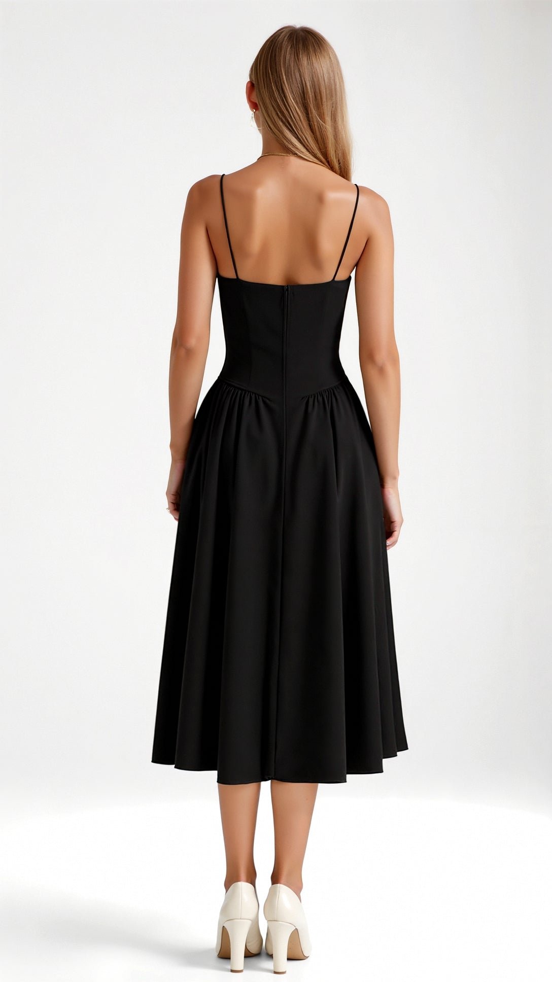 Lucy | Women's Sweetheart Flared Midi Dress