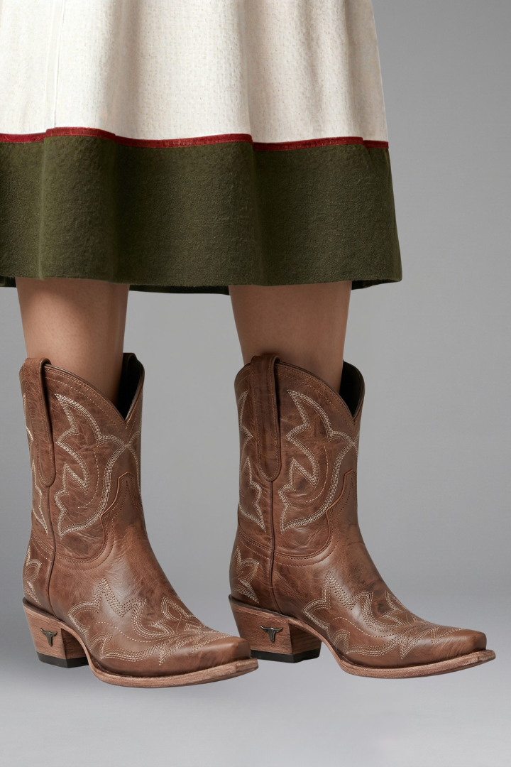 Tilly | Women's Embroidered Leather Cowgirl Boots