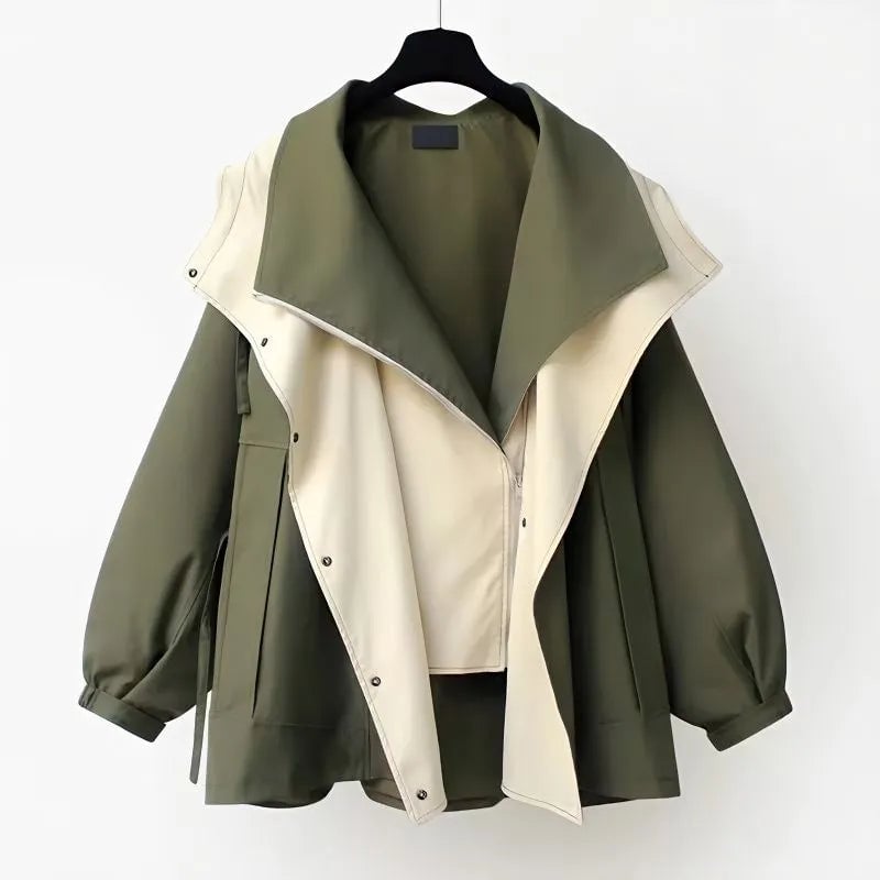 Christine | Women's Oversized Short Trench Coat with Hood