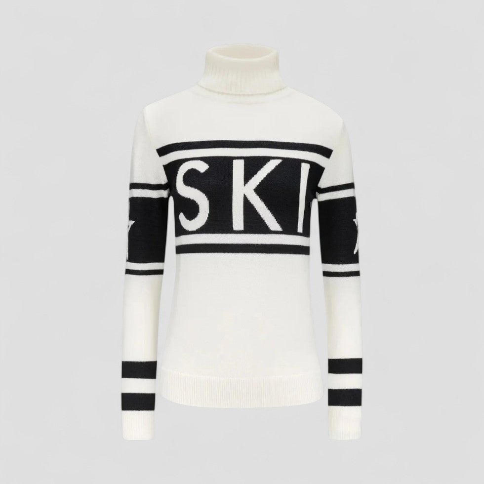 Margaret | Women's Striped Turtleneck Wool Sweater