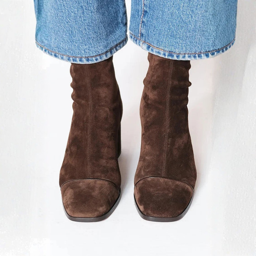 Cordelia | Women's Chunky Square Toe Ankle Boots