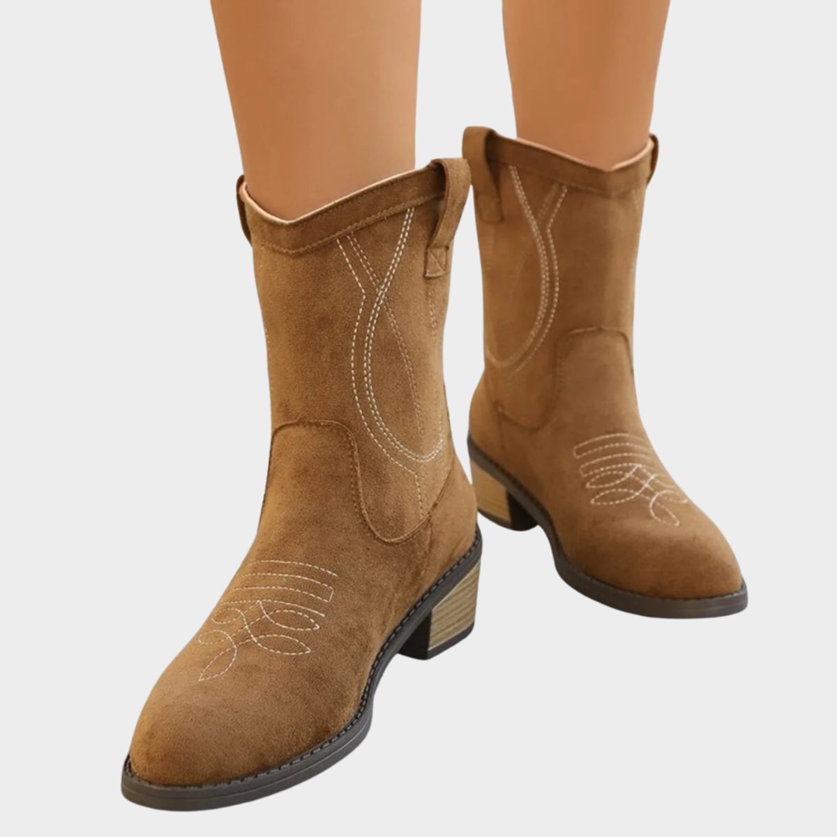 Elizabeth | Women's Embroidered Suede Cowboy Boots