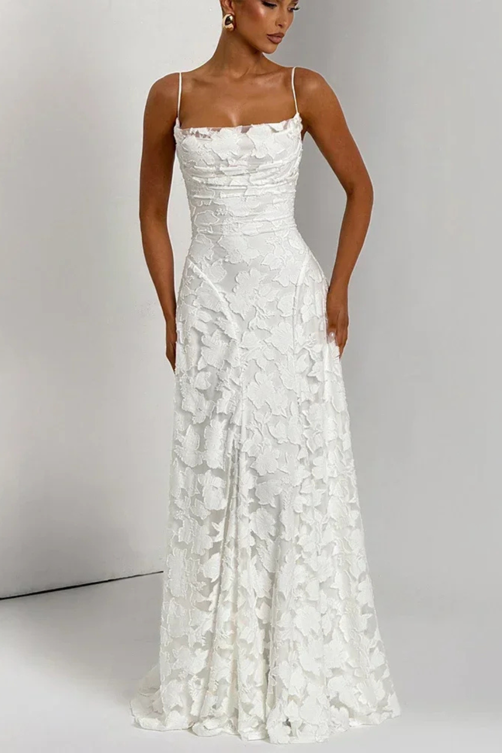 Alison | Women's Backless Lace Maxi Formal Dress