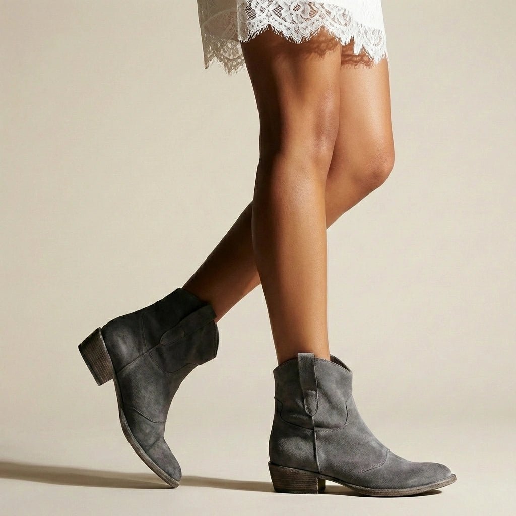 Emily | Women's Chunky Cowboy Ankle Boots