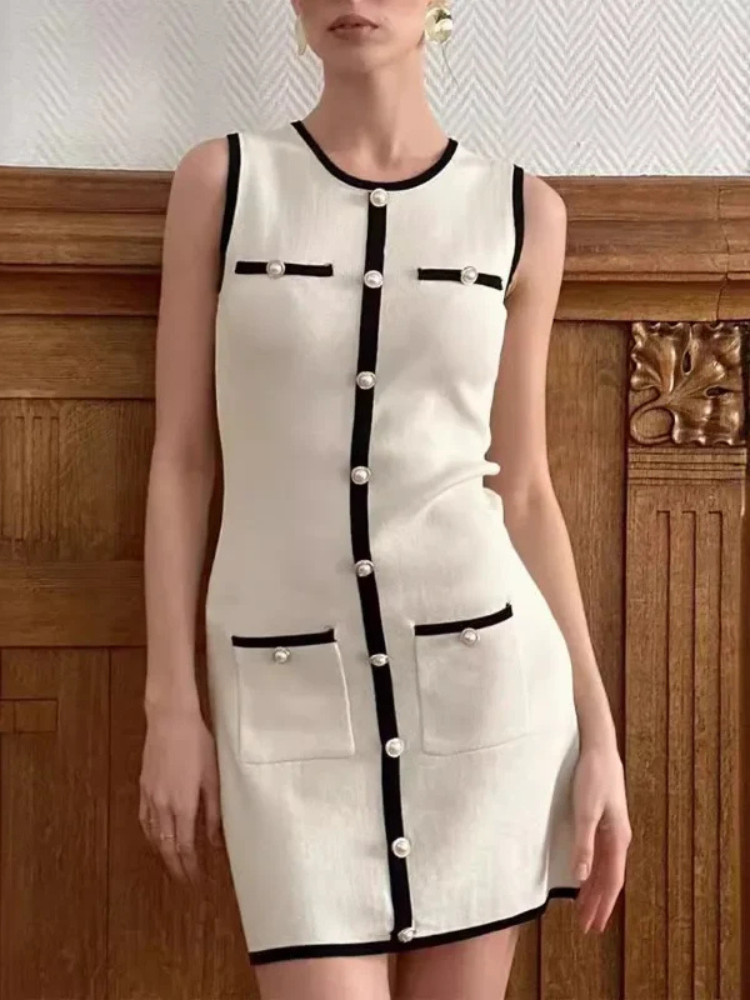 Tilly | Women's Sleeveless Bodycon Mini Sweater Dress