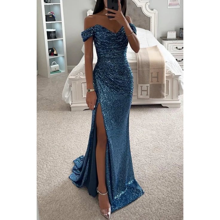 Beatrice | Women's Sequined Evening Maxi Dress