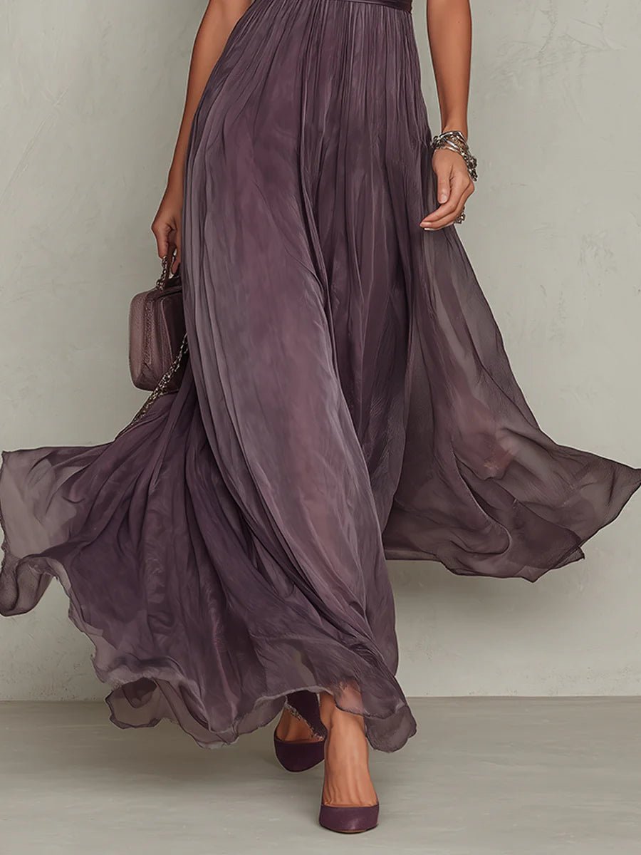 Patricia | Women's Pleated Semi Formal Maxi Dress