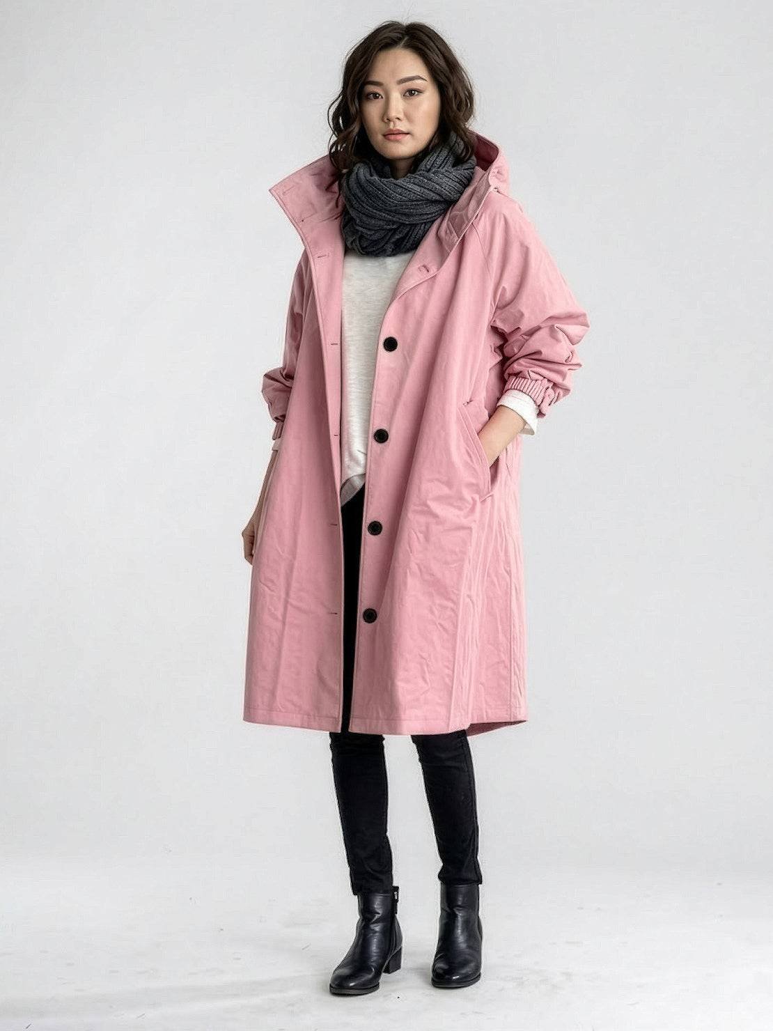 Ava | Women's Hooded Long Lightweight Jacket