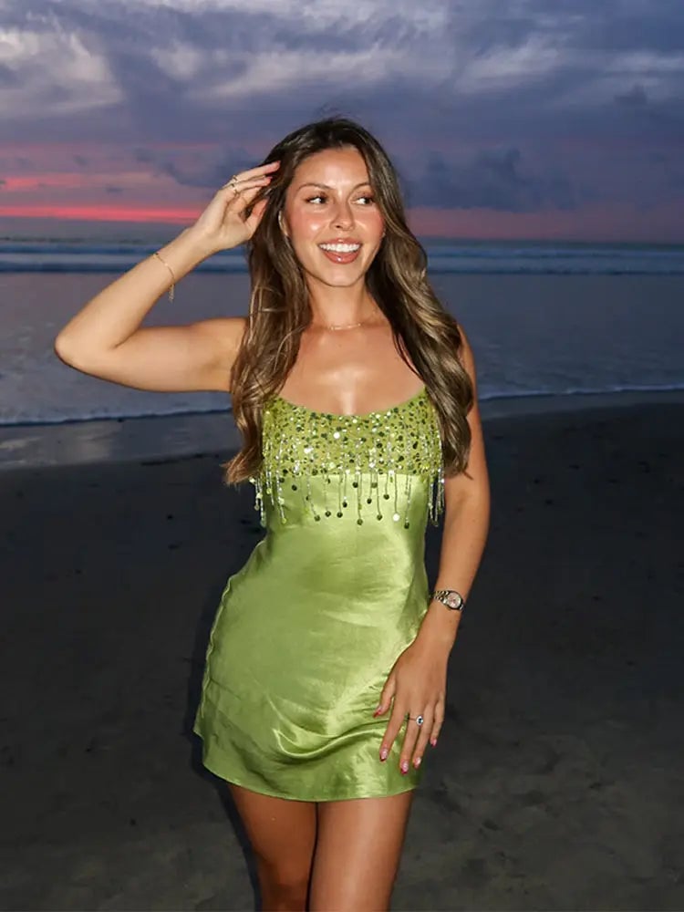 Bella | Women's Sequin Slip Mini Cocktail Dress