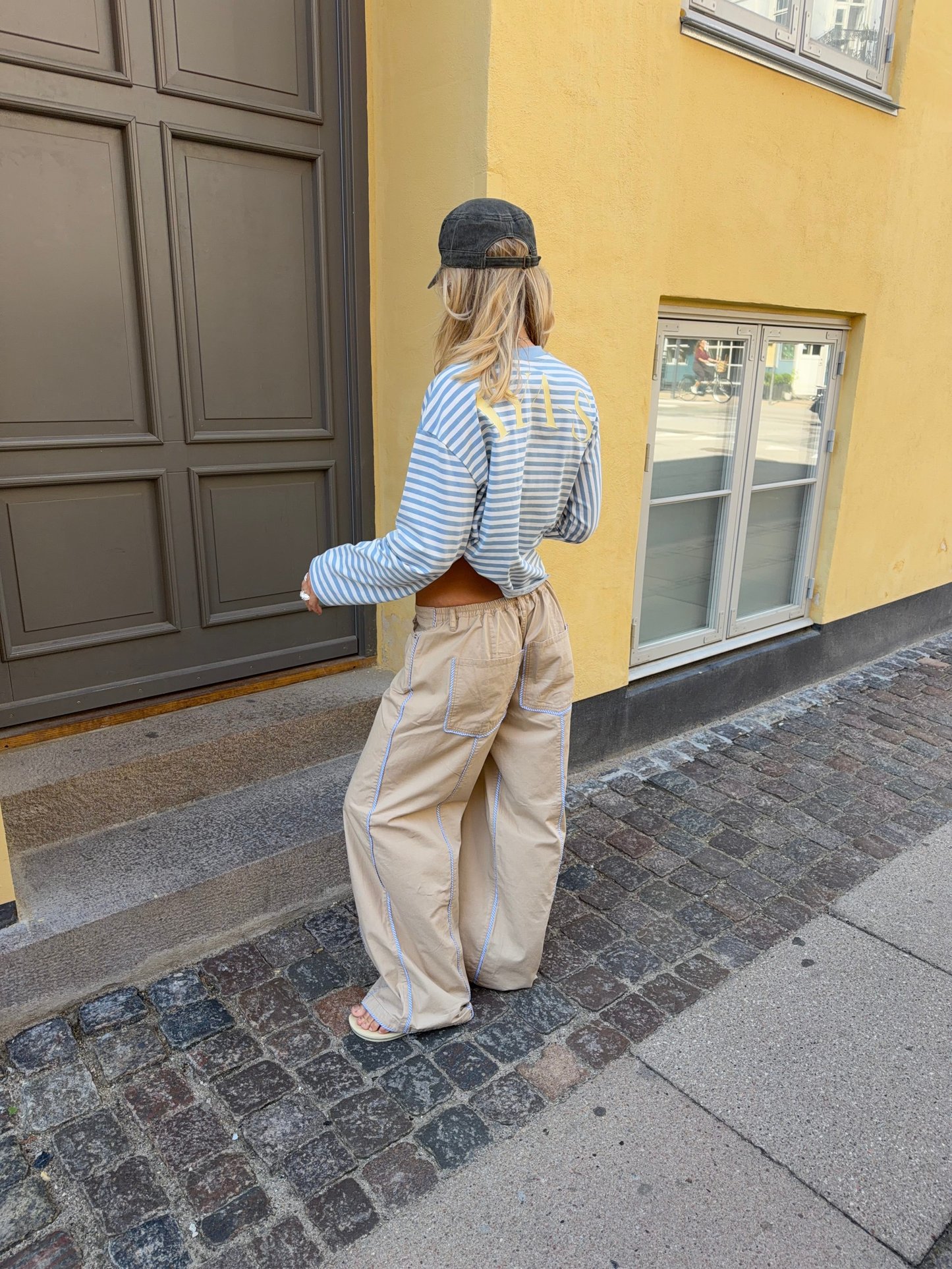 Sandra | Women's Striped Low Rise Wide Leg Pants