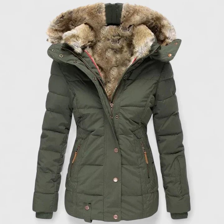 Samantha | Women's Hooded Quilted Winter Jacket