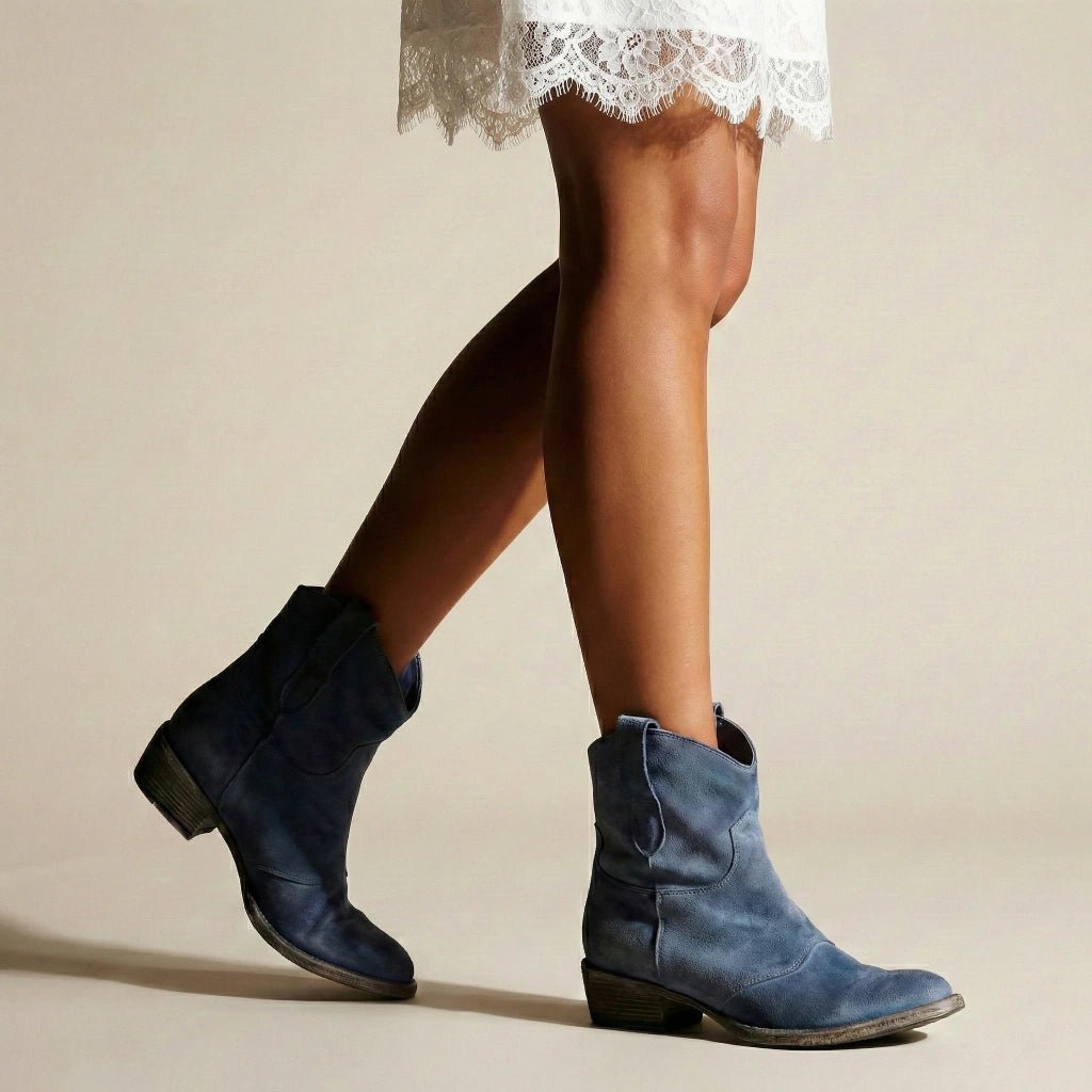 Emily | Women's Chunky Cowboy Ankle Boots