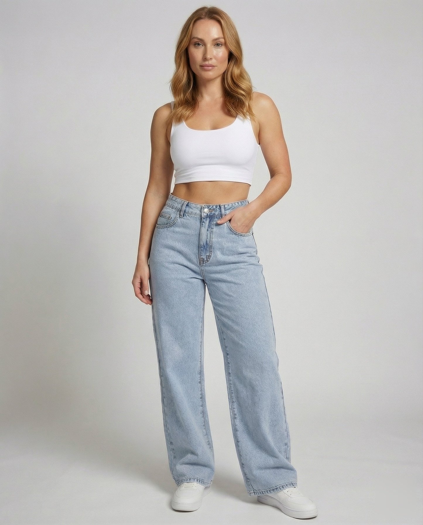 Georgia | Women's High Waisted Straight Leg Jeans