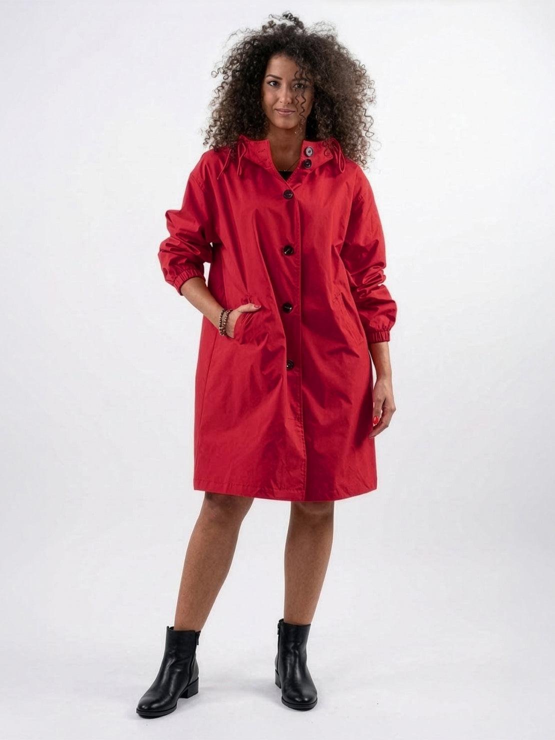 Ava | Women's Hooded Long Lightweight Jacket