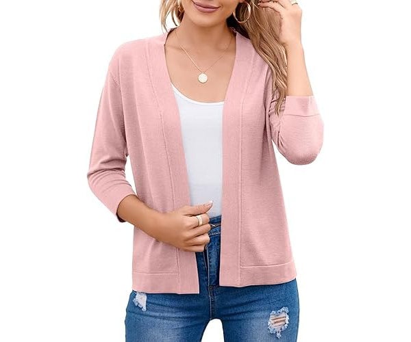 Amber | Women's Relaxed Open-Front Cropped Cardigan