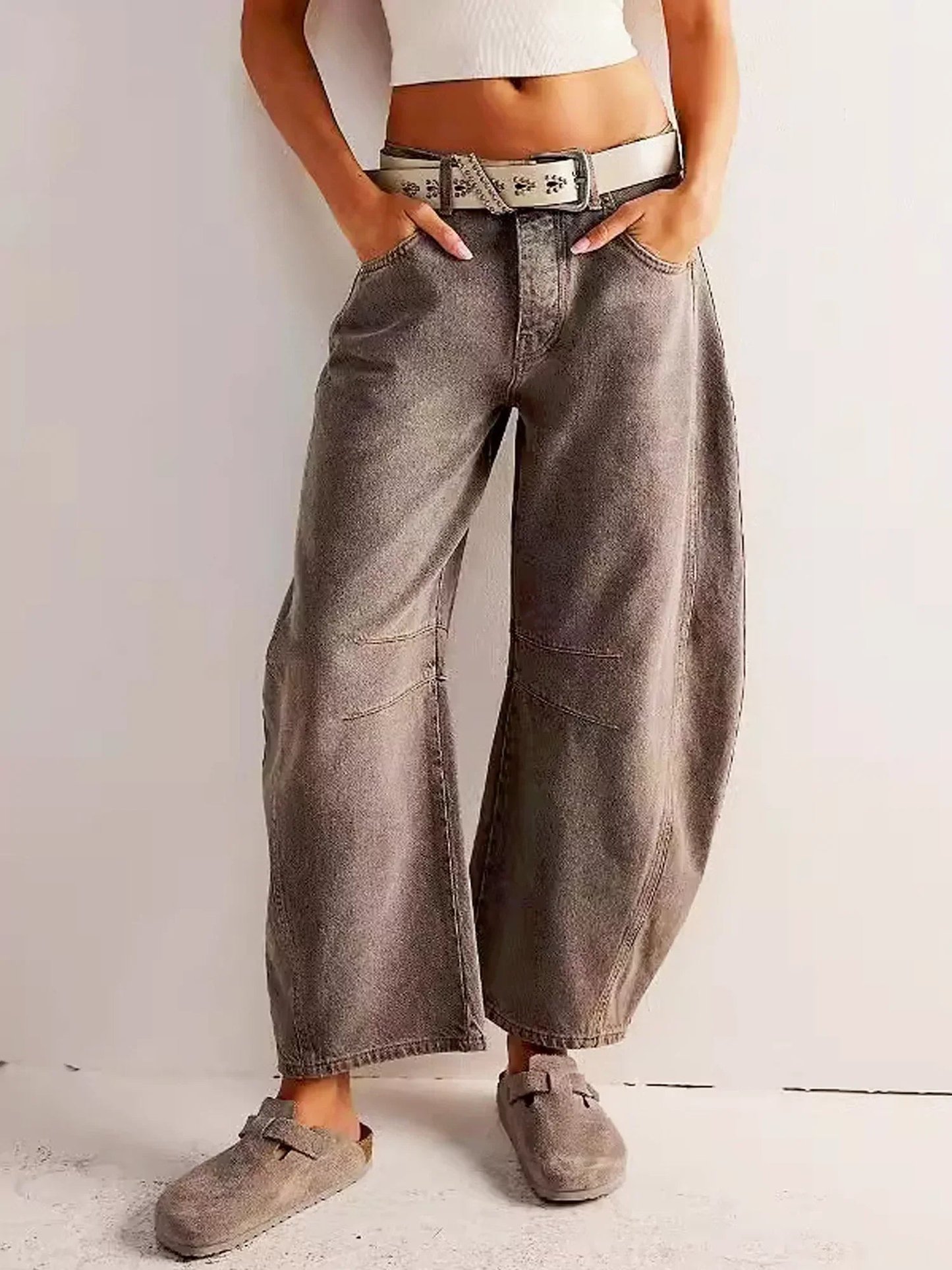 Abigail | Women's High Waisted Barrel Jeans