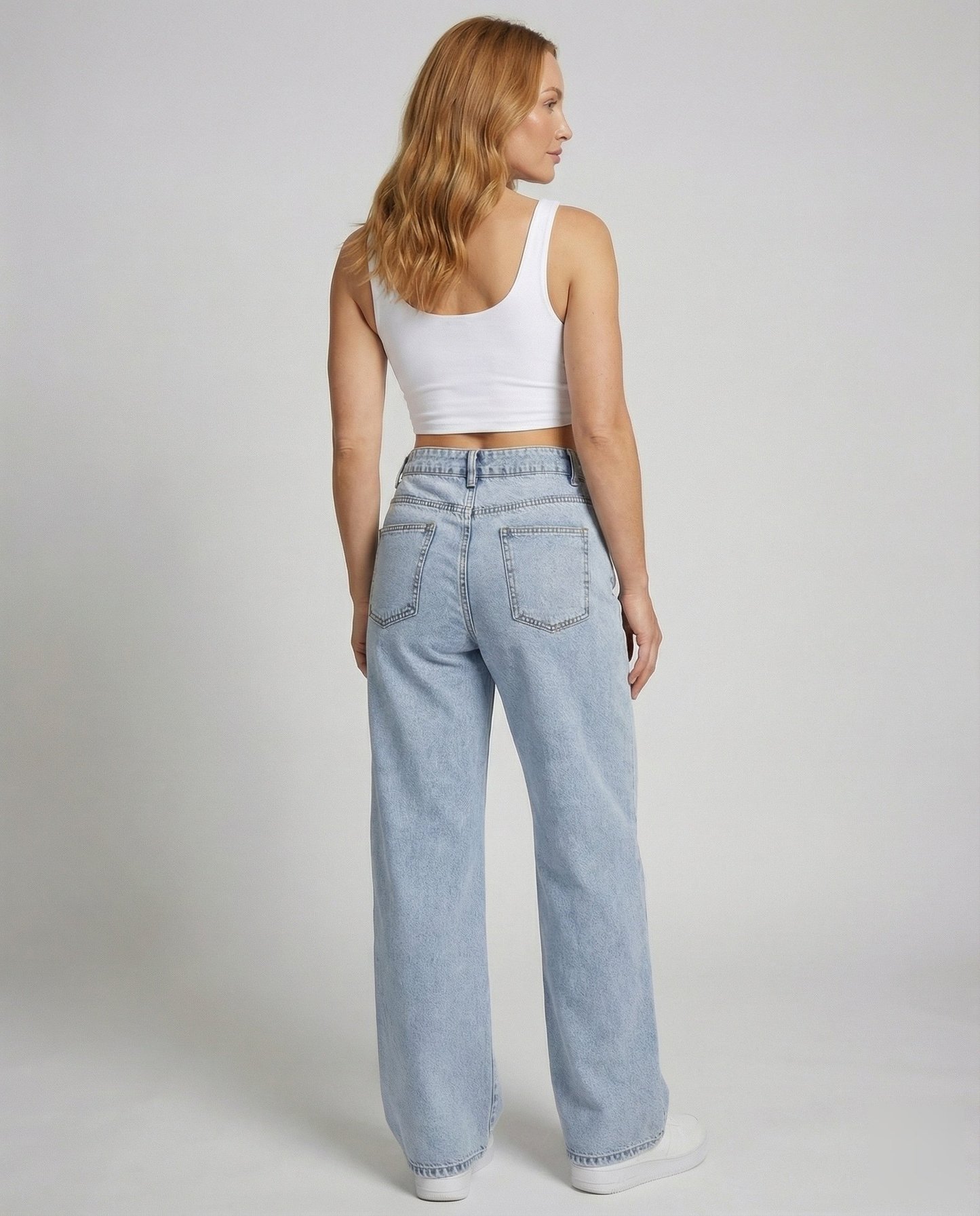 Georgia | Women's High Waisted Straight Leg Jeans