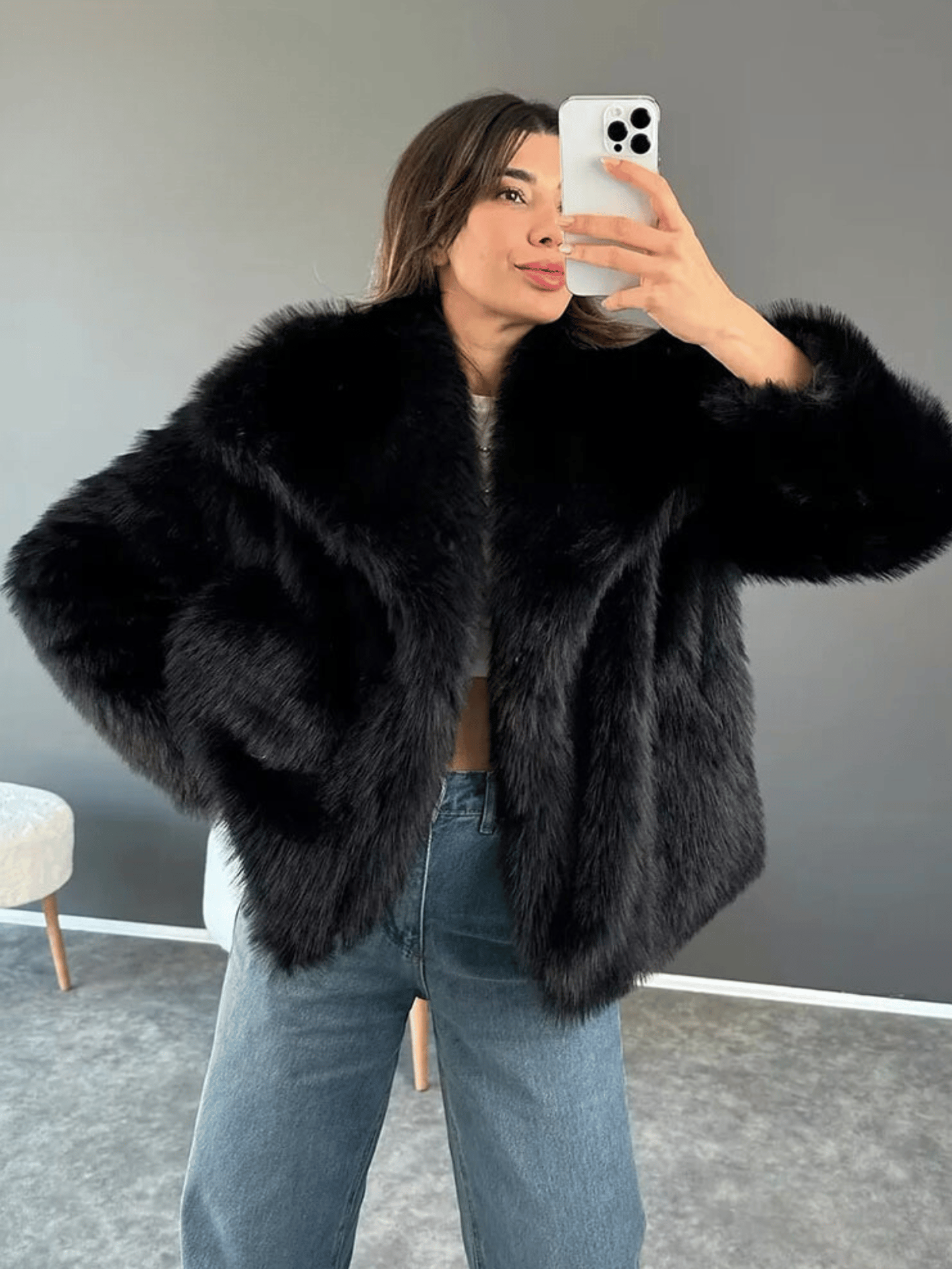 Katie | Women's Oversized Faux Fur Coat