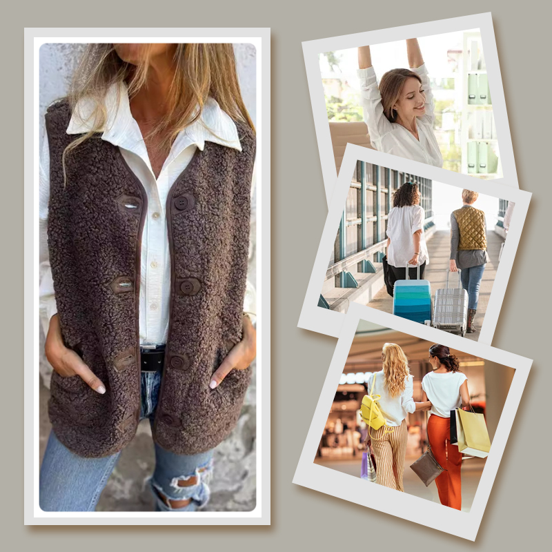 Rosie | Women's Textured Wool Vest Jacket