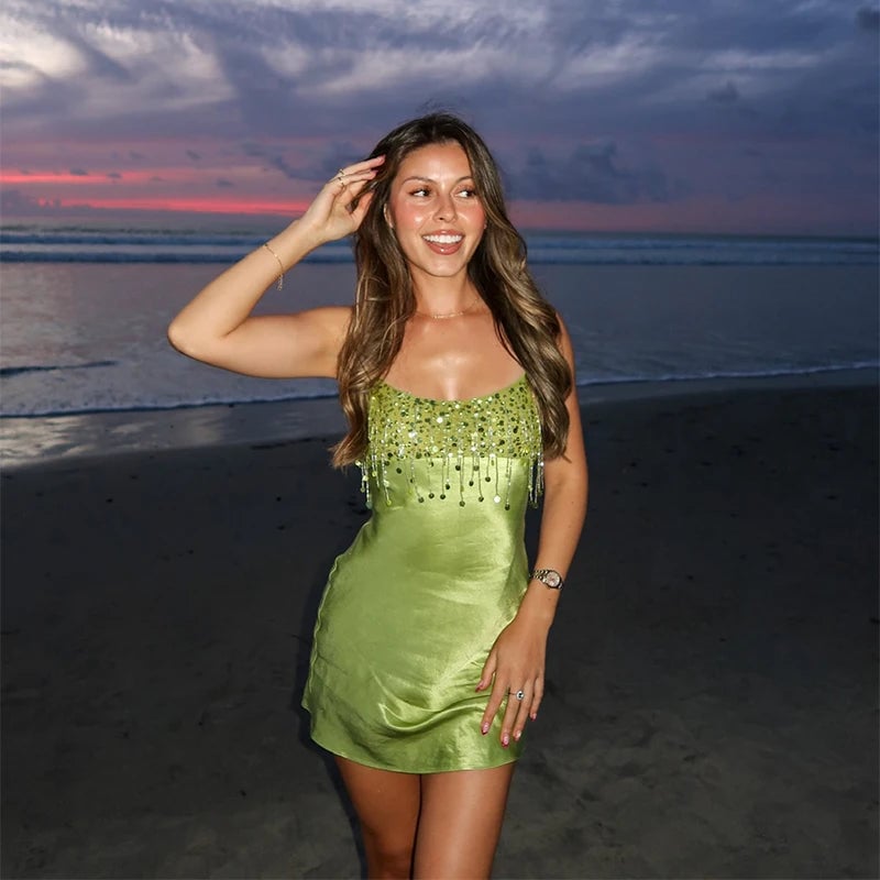 Bella | Women's Sequin Slip Mini Cocktail Dress