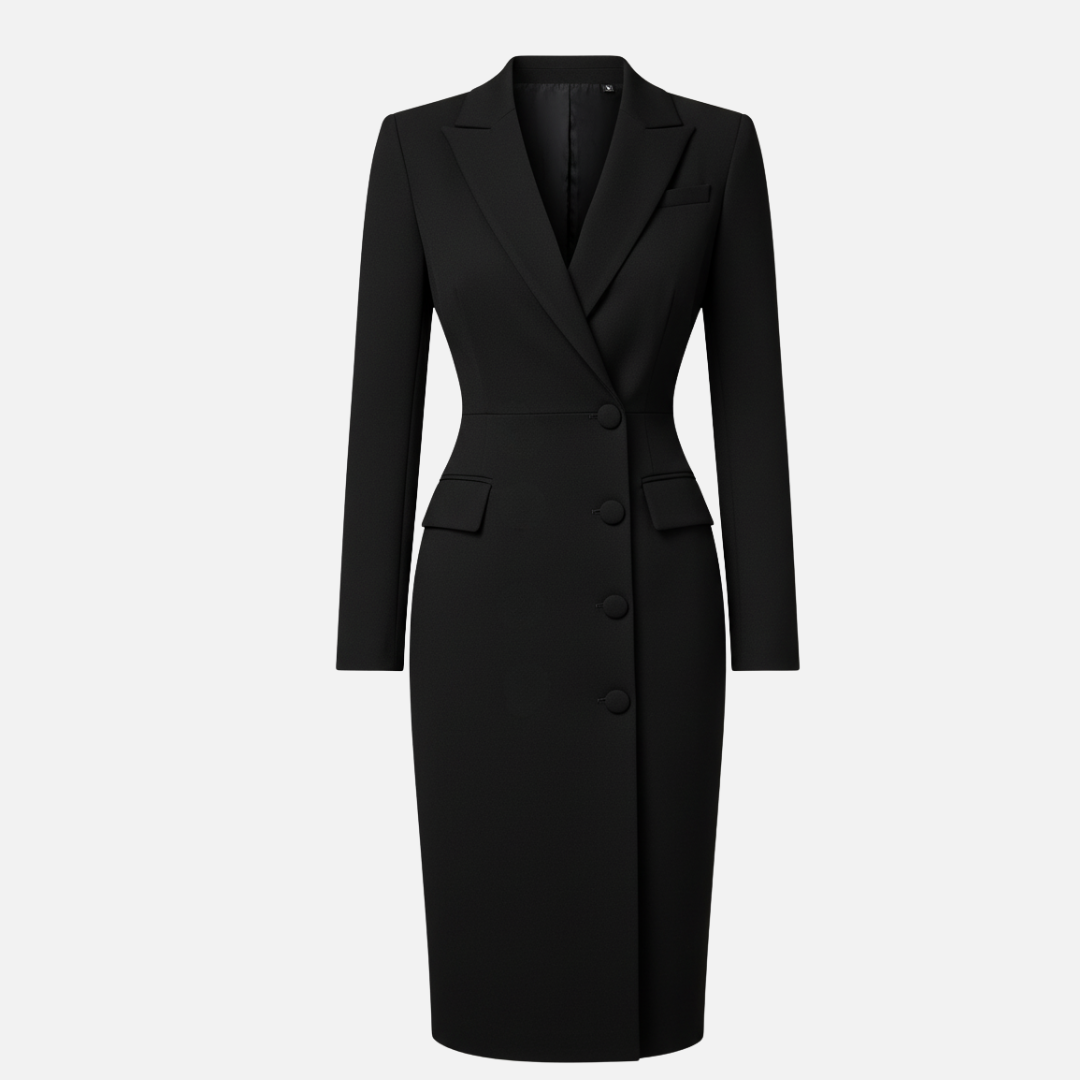 Natalie | Women's Tailored Bodycon Midi Long Sleeve Dress
