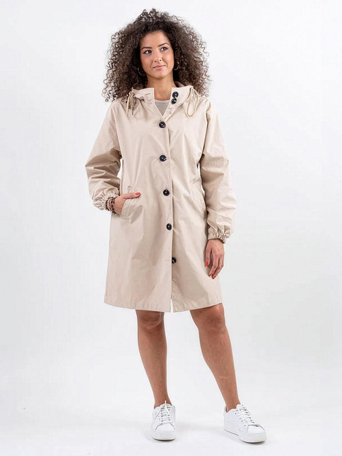 Ava | Women's Hooded Long Lightweight Jacket