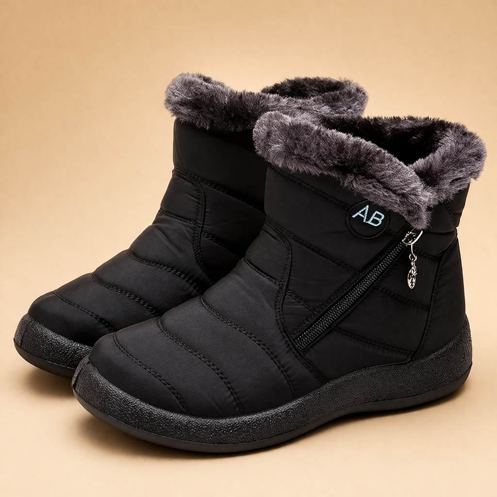 Caroline | Women's Quilted Fur-Lined Snow Boots