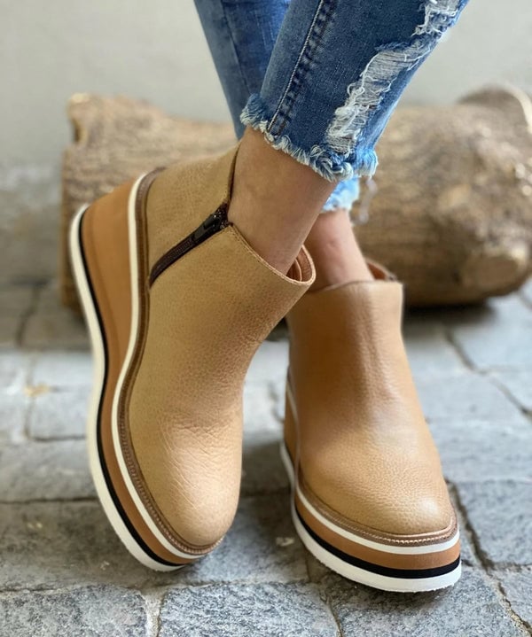 Rebecca | Women's Platform Wedge Ankle Boots
