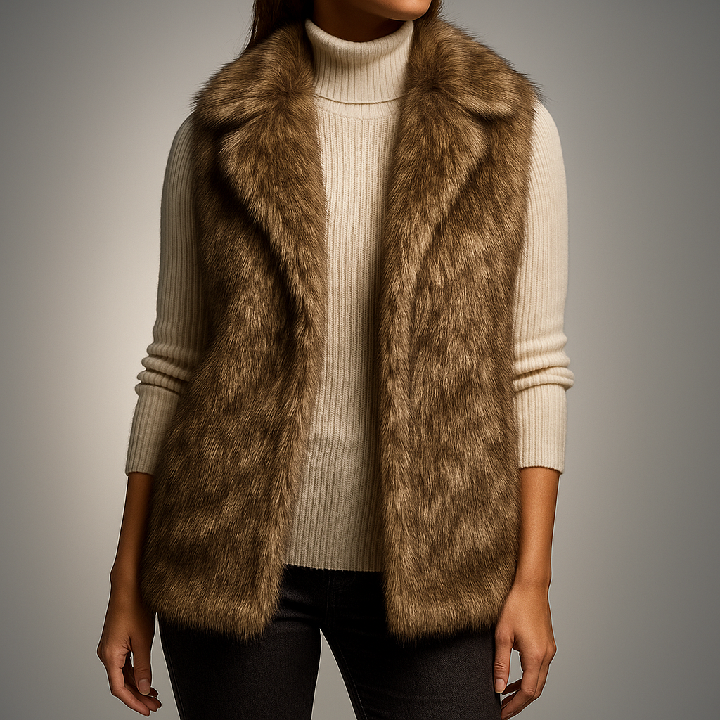 Sarah | Women's Luxe Faux Fur Vest Jacket