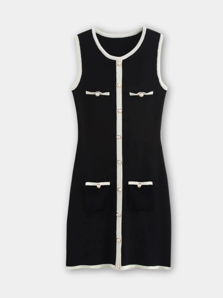 Tilly | Women's Sleeveless Bodycon Mini Sweater Dress
