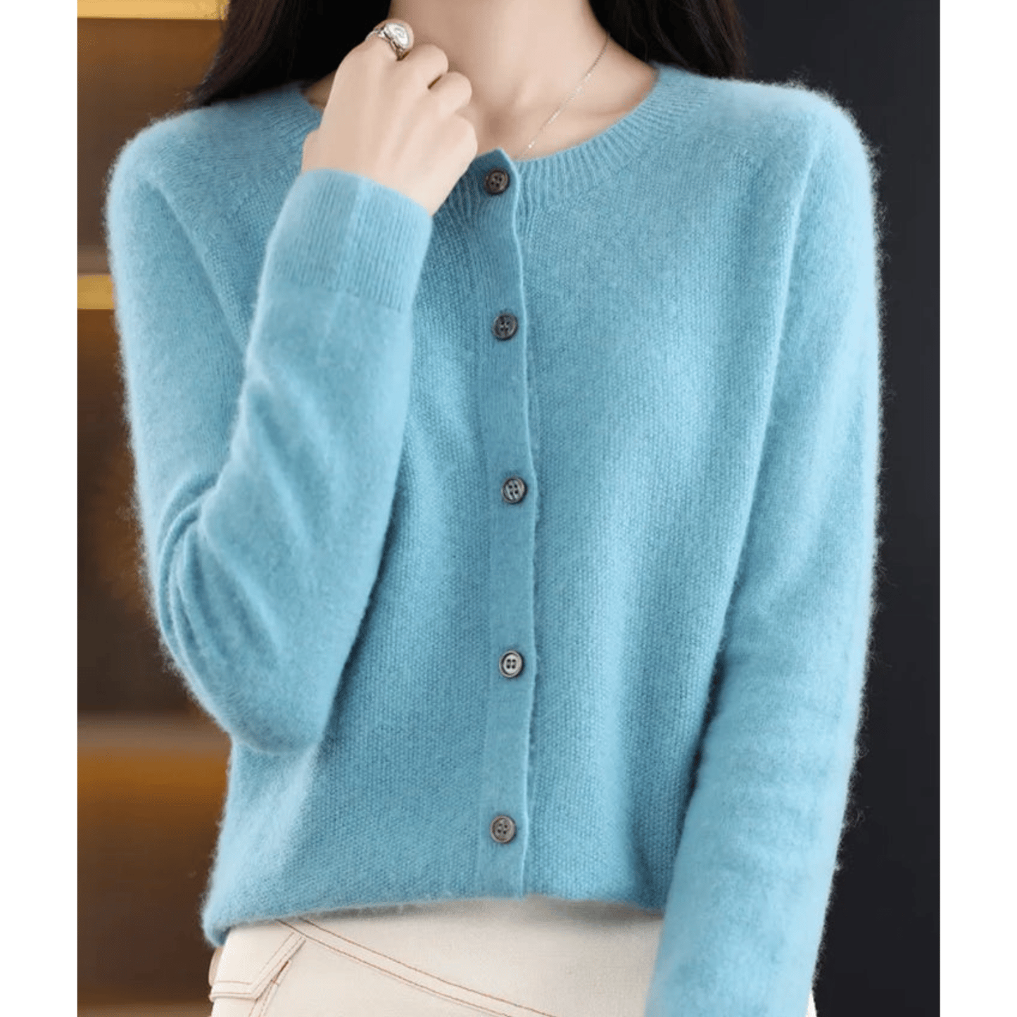 Katie | Women's Soft Cashmere Wool Cardigan