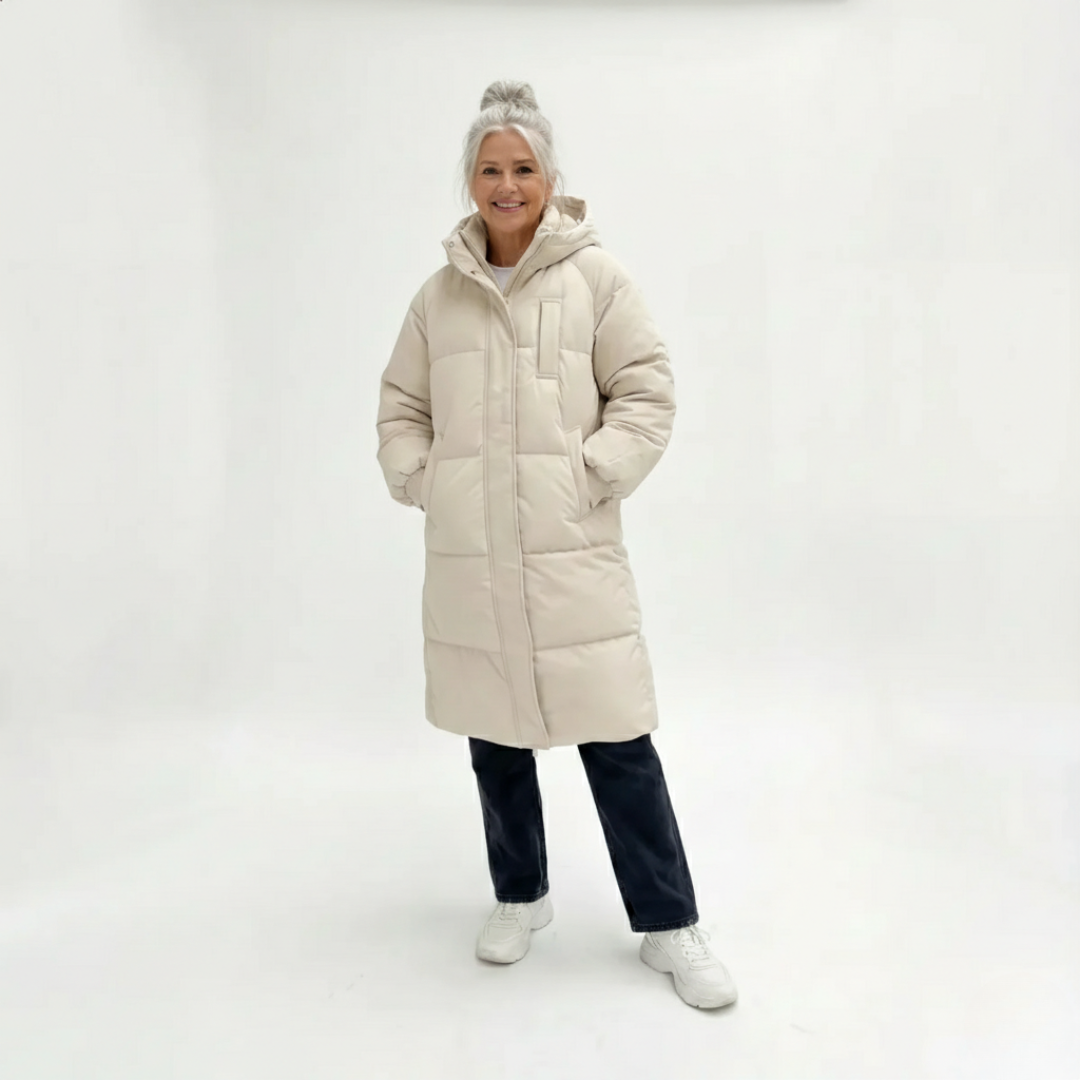 Beatrice | Women's Quilted Hooded Long Puffer Jacket