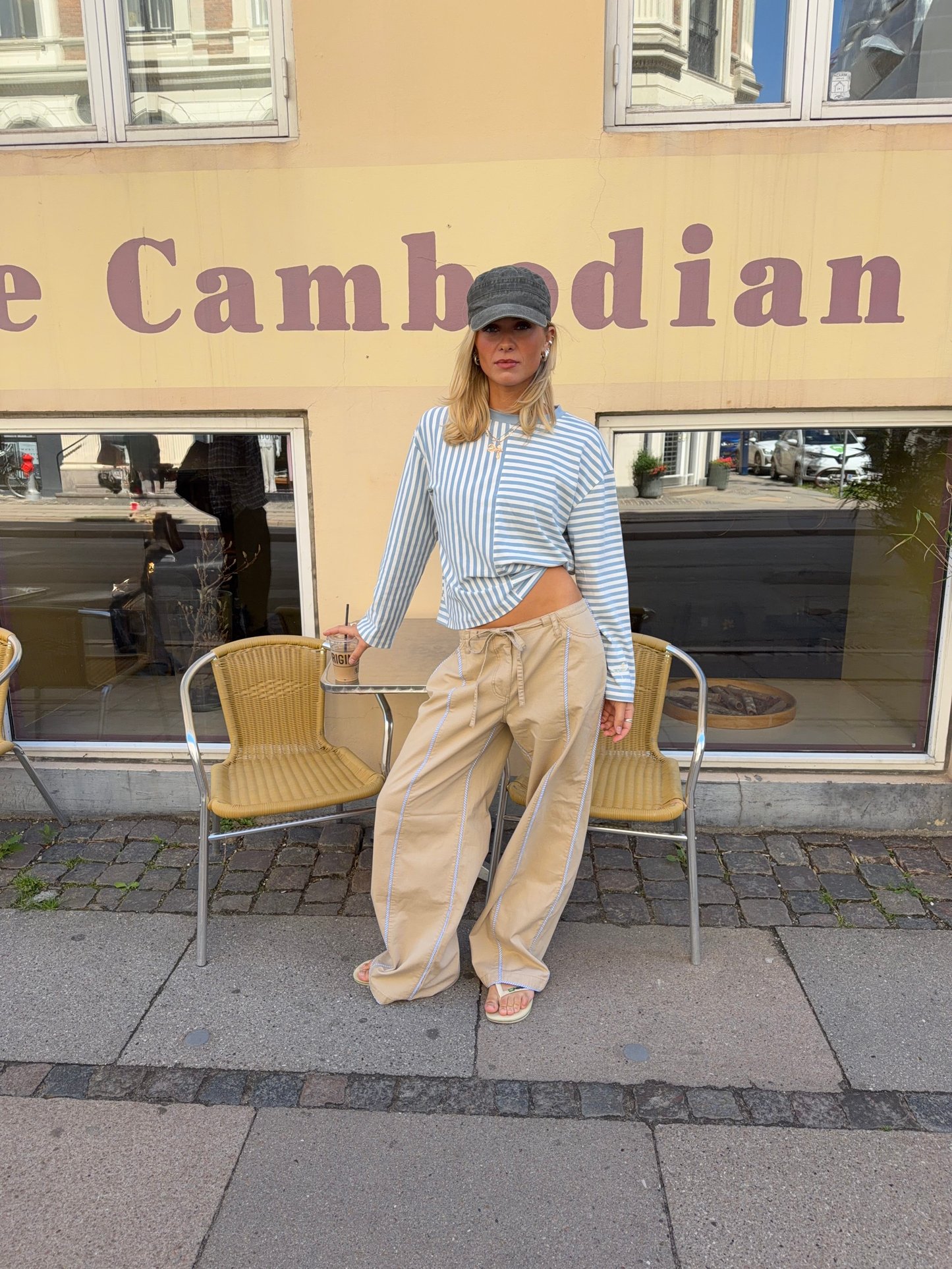 Sandra | Women's Striped Low Rise Wide Leg Pants