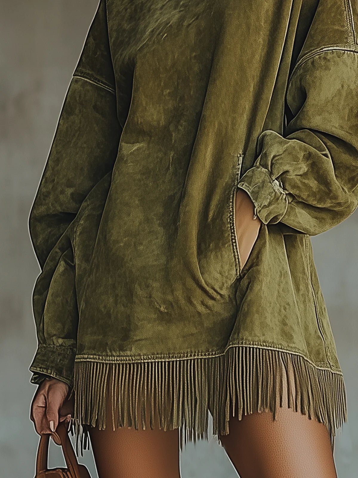 Jacqueline | Women's Oversized Long Sleeve Mini Dress