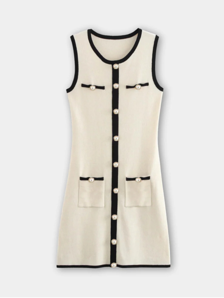 Tilly | Women's Sleeveless Bodycon Mini Sweater Dress