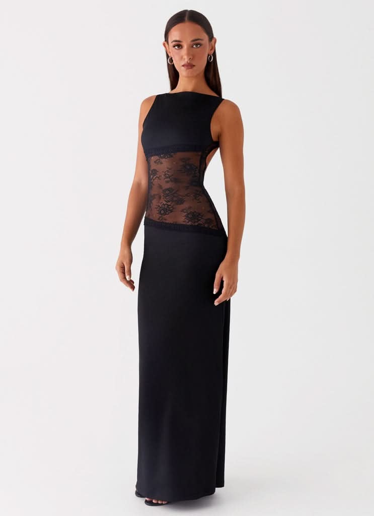 Claire | Women's Sleeveless Lace Maxi Cocktail Dress
