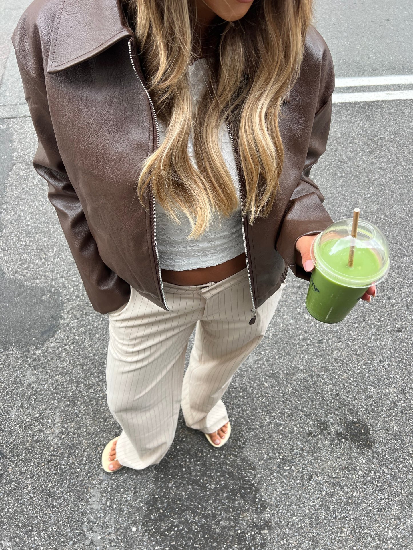 Isabella | Women's Faux Leather Bomber Jacket
