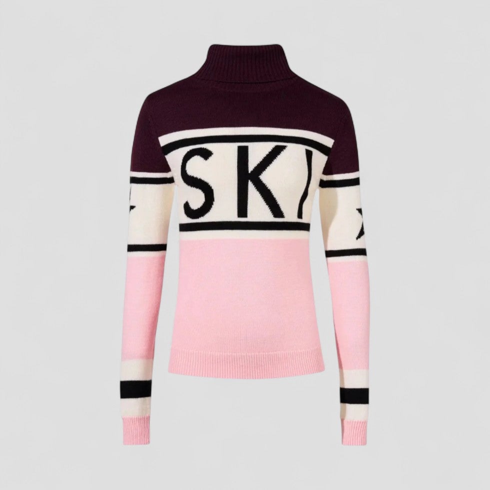 Margaret | Women's Striped Turtleneck Wool Sweater