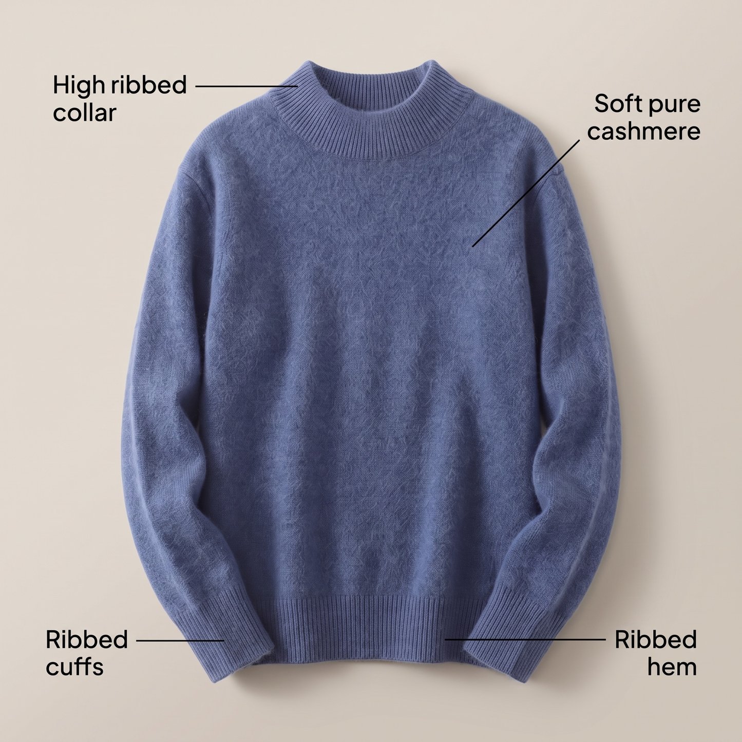 Gillian | Women's Soft Ribbed Cashmere Sweater