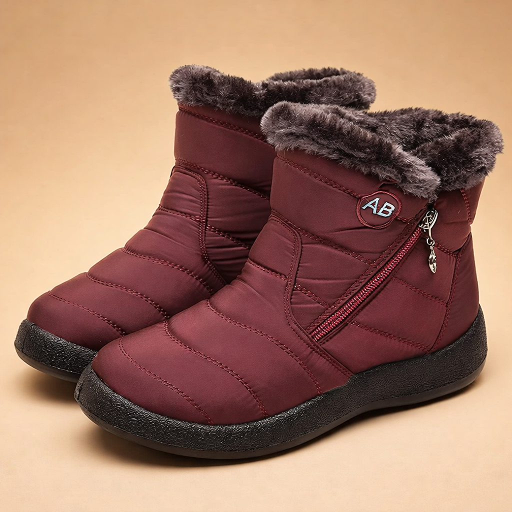 Caroline | Women's Quilted Fur-Lined Snow Boots